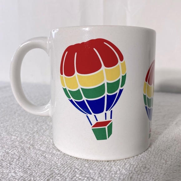 Vintage FTD Especially For You Rainbow Hot Air Balloon Ceramic Collectible Mug - Picture 9 of 9